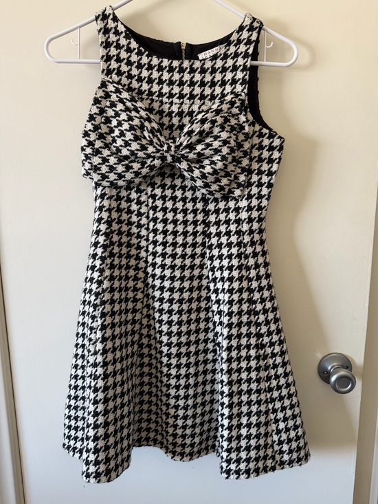 Hannah Banana Other - Hannah Banana Girls Houndstooth Bow Dress, 14